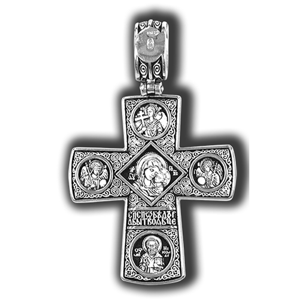 Мужской крест большой со Святыми покровителями