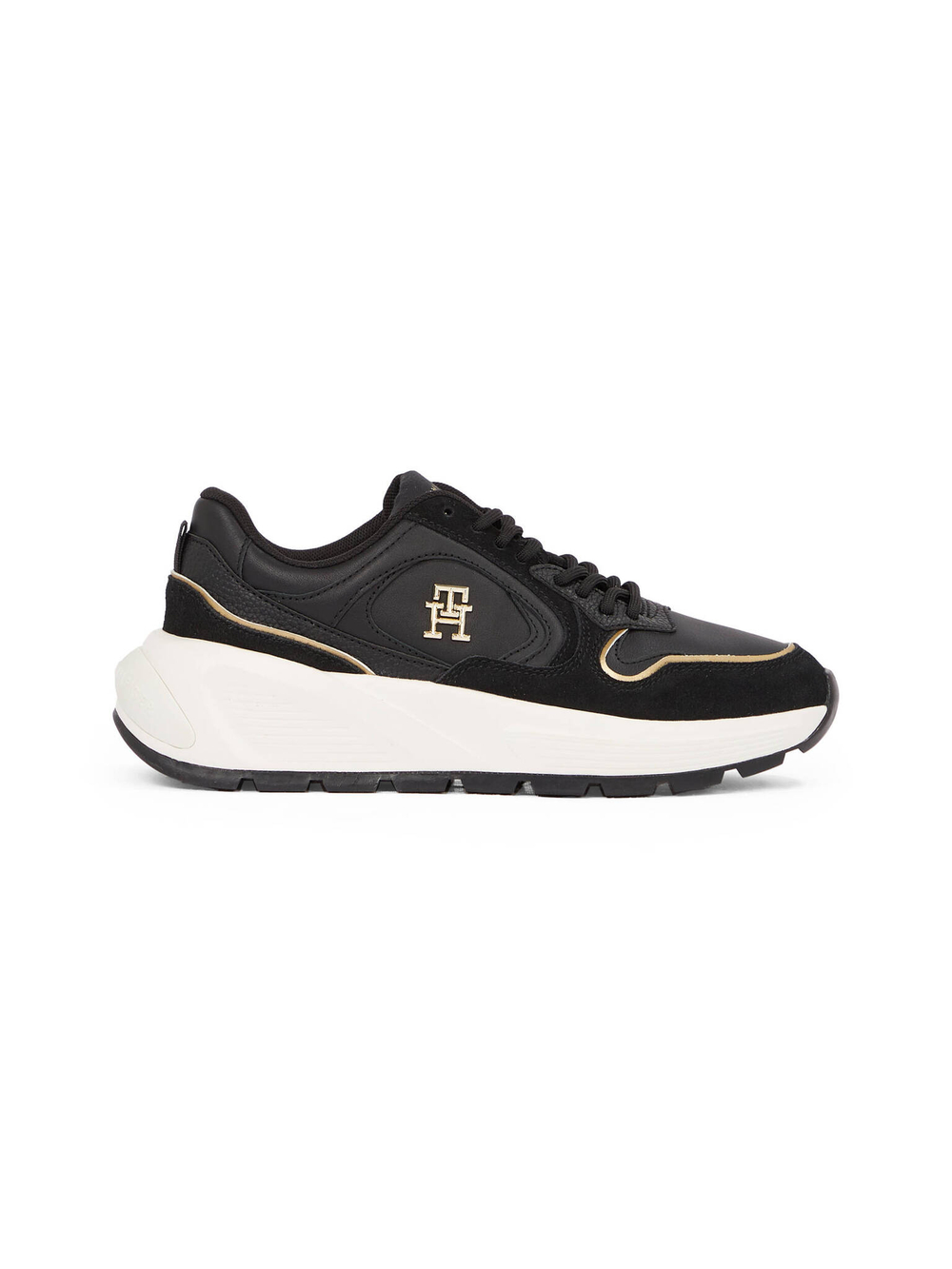 Кожаные кроссовки Tommy Hilfiger - черный(FW0FW08129)
