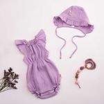 Песочник муслиновый с крылышками "Лаванда" 0+