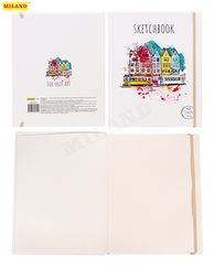 Скетчбук А5 Soft Touch Города. Трамваи (7БЦ, 64 л, 100 г, на резинке) 64-9324