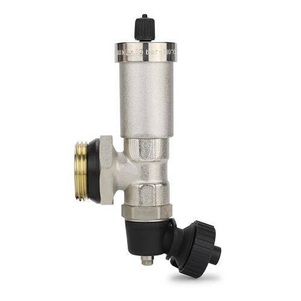 Концевая узел для коллекторов Varmega - 1" (с дренажным отводом и авт. воздухоотводчиком)