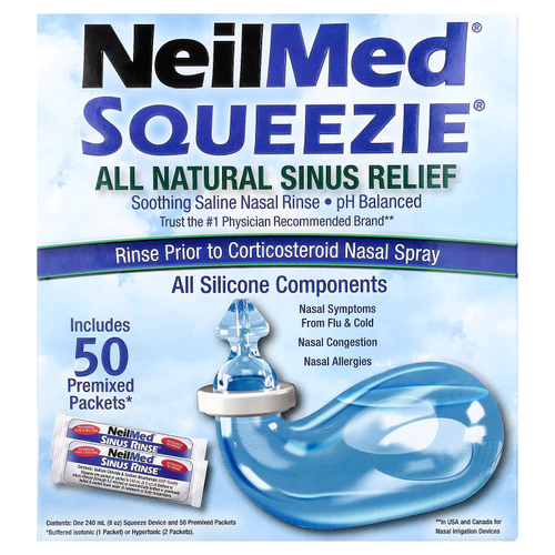 Squip, NeilMed® Squeezie®, натуральное средство для облегчения заложенности носа, 1 набор
