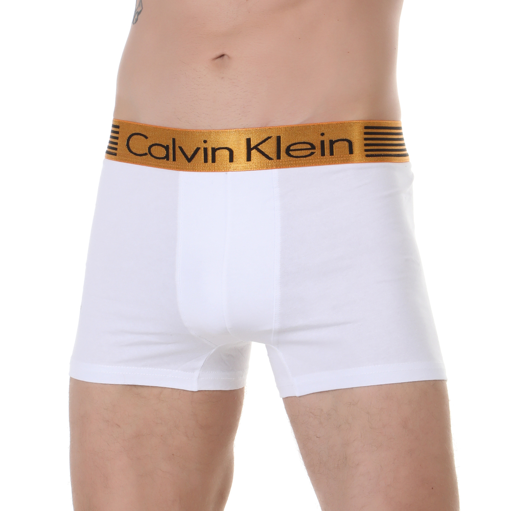 Мужские трусы боксеры набор 3в1 (серые, белые, черные) Calvin Klein