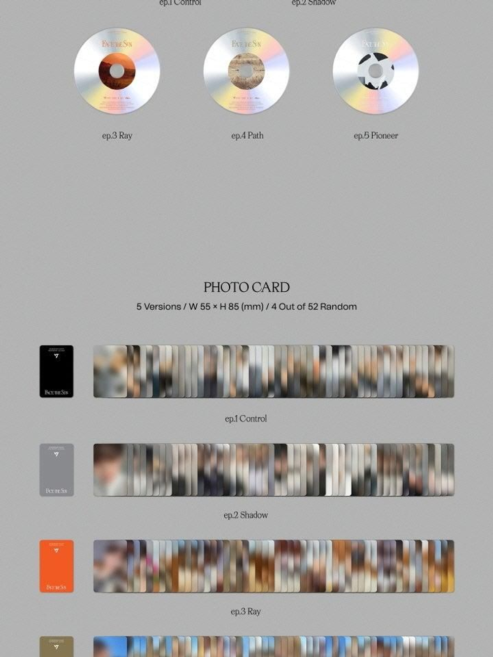 Альбом SEVENTEEN - Face the Sun 4th Album 5 Version SET