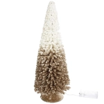 Сувенир с подсветкой «Волшебная ёлка» 15*40 см (батарейки 2 AA), Золото/Белый (свечение-теплый белый)