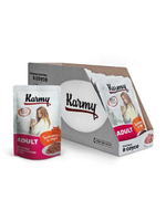Влажный корм Karmy Adult для взрослых кошек, телятина в соусе, 12 шт x 80 г