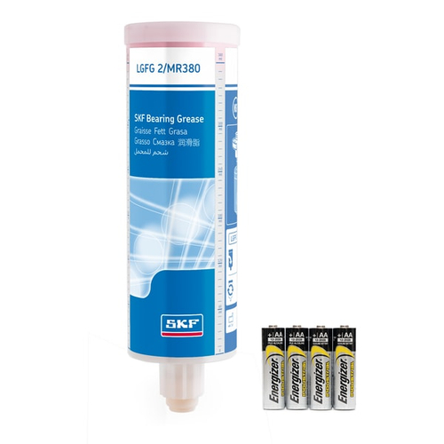 Refill cartridge grease filled, with battery for Electro-mechanical single point lubricant dispenser LGFG 2/MR380B