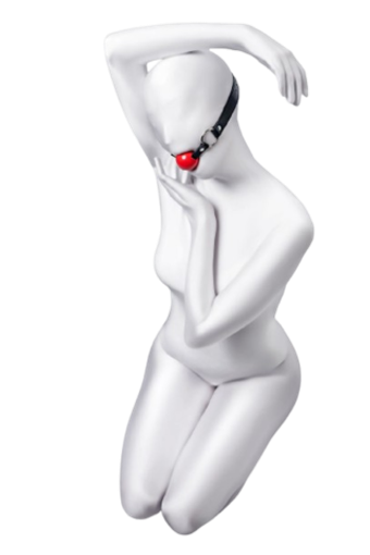 Резиновый кляп для БДСМ игр Anonymo GAG №0305 (красный/черный)