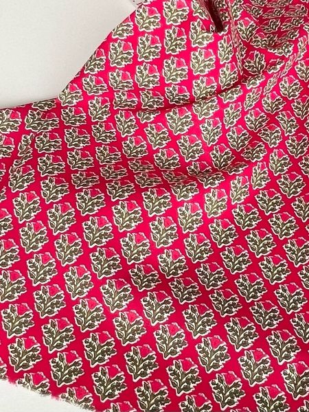 ЦВЕТОЧНЫЙ ХОРОВОД НА РУБИНОВОМ - 100% ХЛОПОК 2