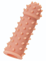 Насадка на фаллос с шипами и бугорками Extreme Sleeve 003 S-size - 12,7 см. (Цвет: телесный)