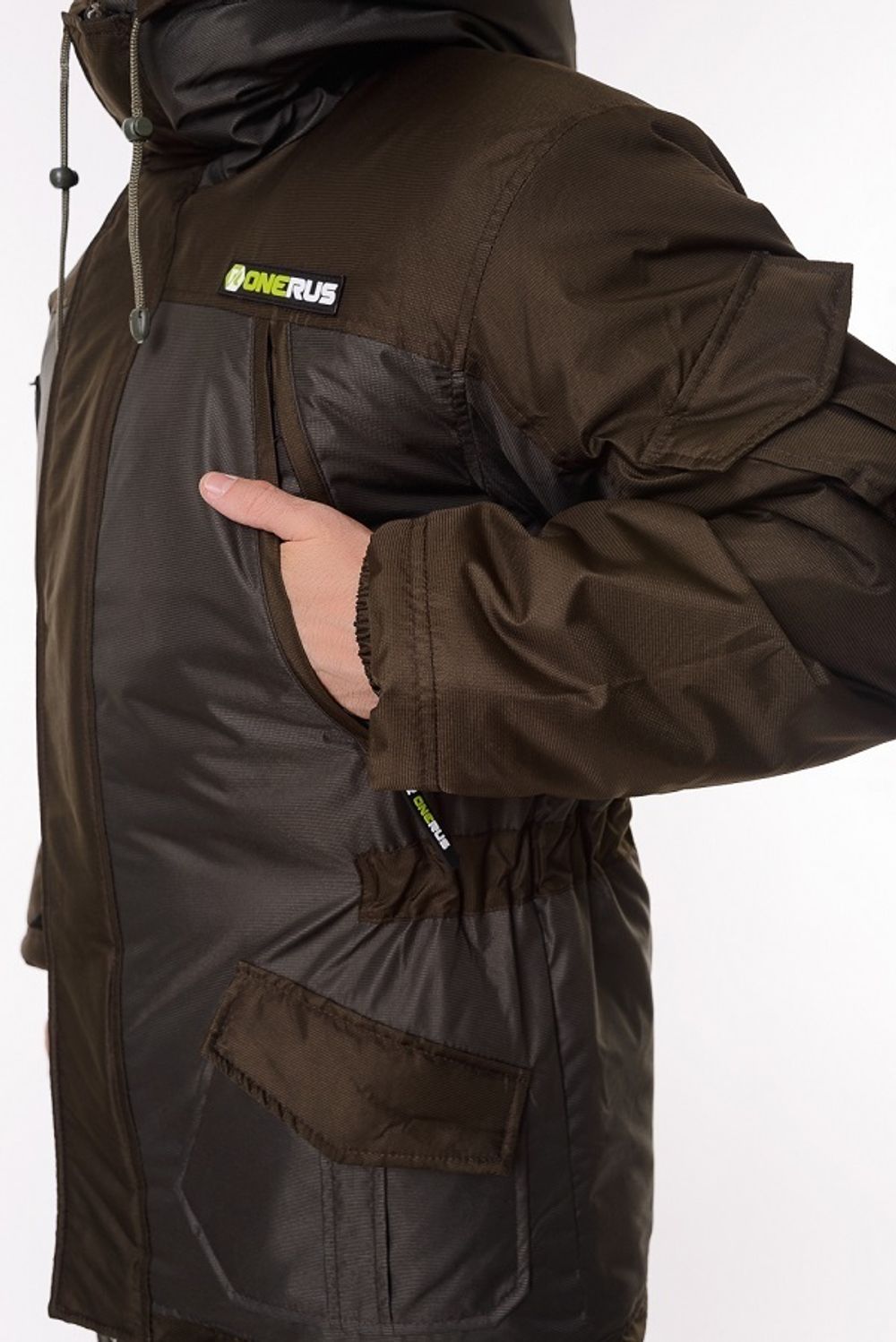 Зимний костюм для охоты и рыбалки ONERUS "Горный -45" (Таслан, Хаки) Полукомбинезон