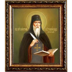 Нестор Летописец Печерский Преподобный. Икона на холсте.