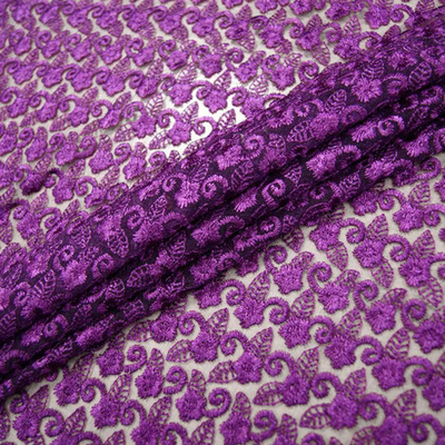 Кружевное полотно, 120 см, сливовый