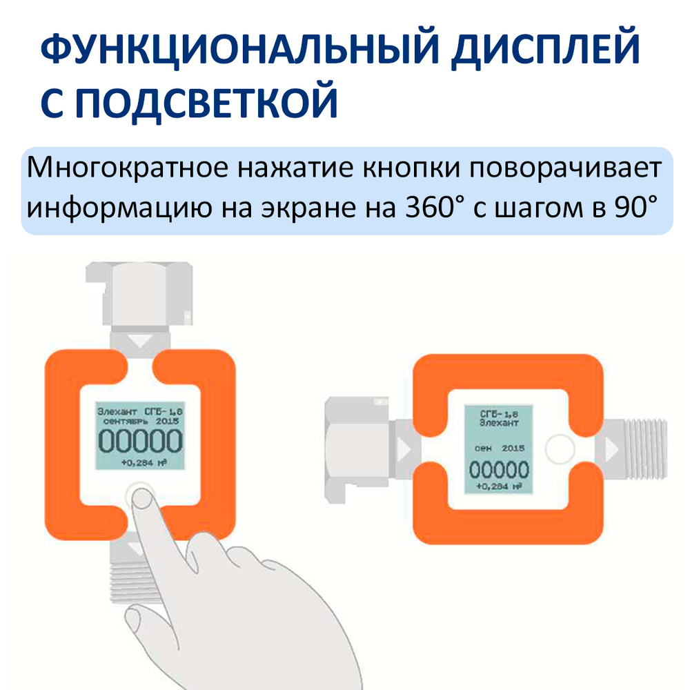 Счетчик газа СГБ-3,2 Г-Ш/голубой