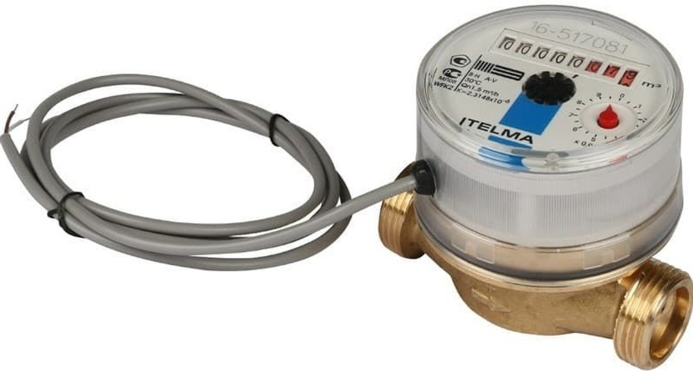 Счетчик холодной воды ITELMA 1/2 (Ду=15мм, L=80мм, импульсный выход, ГЕРКОН) WFK24.D080-0-R-L-10-IP54