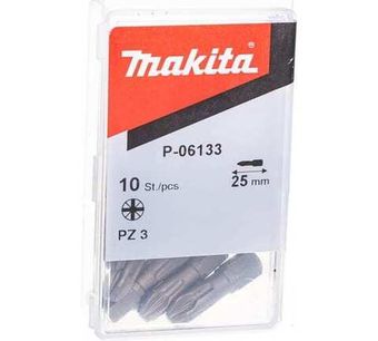 Бита Torsion для шуруповертов 10 шт. (25 мм; шестигранный хвостовик 1/4&quot;; Pz3) Makita P-06133