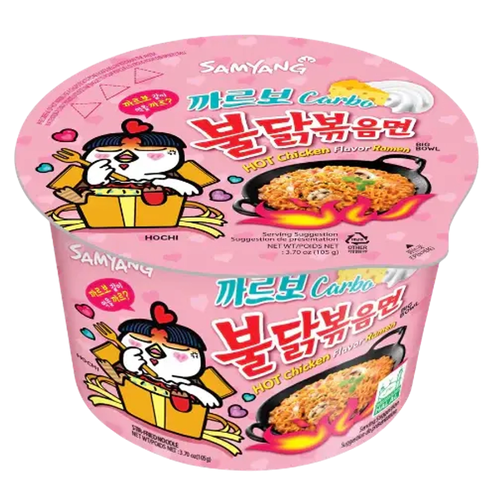 Лапша Samyang со вкусом острой курицы Buldak и карбонары 105 г