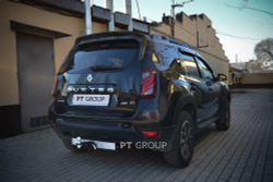 Фаркоп с нержавеющей накладкой на Renault Duster 2016-2020 без подрезки бампера(без электрики) арт.RDU-16-991124.00