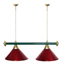 Лампа STARTBILLIARDS 2 пл. (плафоны голубые,штанга золотая,фурнитура золото)