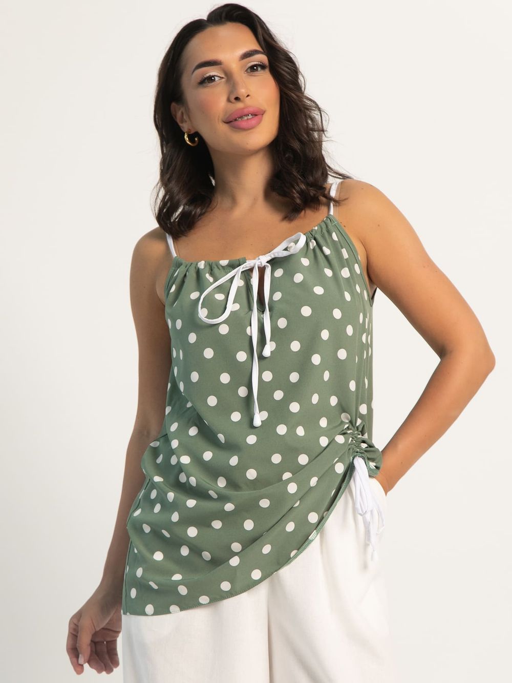 Топ Пикник (зеленый в горошек) Б16060-24М LT Collection