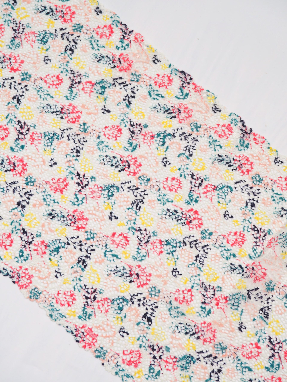 Эластичное кружево мультиколор ширина 23 см