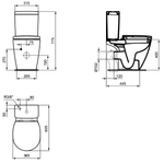 Напольный унитаз  Ideal Standard CONNECT SPACE E119501 с бачком ARC E785601