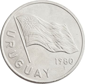 5 новых песо 1980 Уругвай