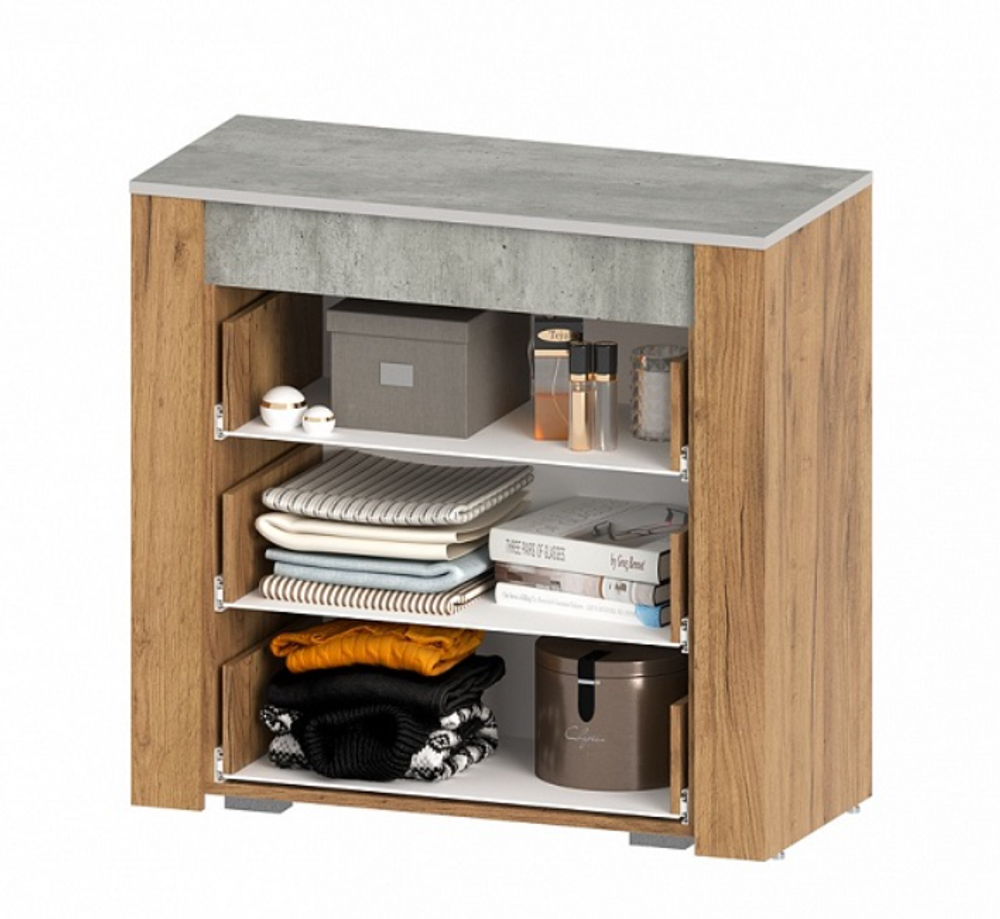 Комод Франк КМ-12 крафт/метрополитан грей(последний экземпляр)