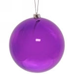 Новогодний шар 20 см «Глянец», фиолетовый