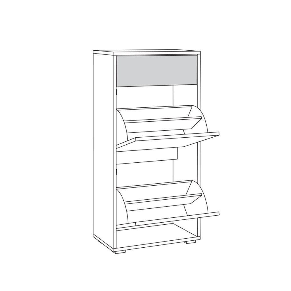 Обувница Куба 13.114 N (Дуб сонома , Белый премиум)