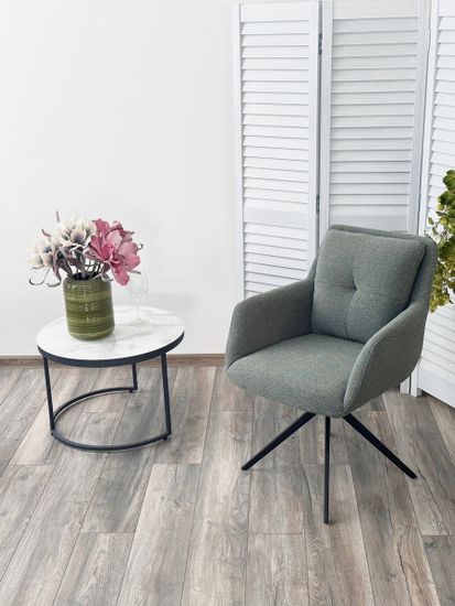 Стул MEADOW 360 град. поворот. Зеленый Lake-352, ткань / черный каркас