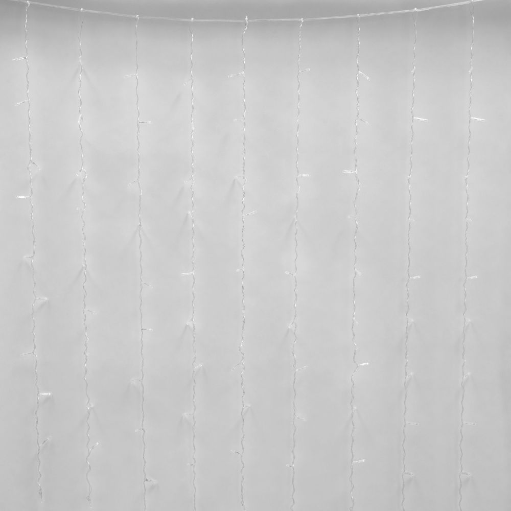 ULD-C3020-240-TTK BLUE-WHITE IP44 Занавес светодиодный с эффектом мерцания. 3х2м. Соединяемый. 240 светодиодов. Белый и синий свет. Провод прозрачный. TM Uniel