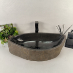 Раковина из речного камня RS-64913 70*39*15 0858