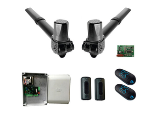 Комплект автоматики для двухстворчатых распашных ворот на основе привода KR310 (блок управления ZF1N, радиоуправление с динамическим кодом, фотоэлементы)