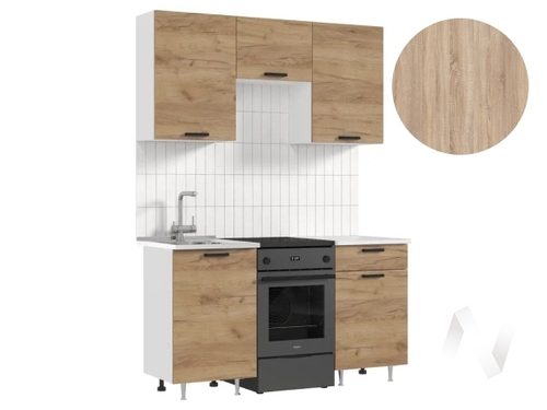 Кухня Рио NEW ЛДСП 1;5м (белый/дуб крафт/сонома)