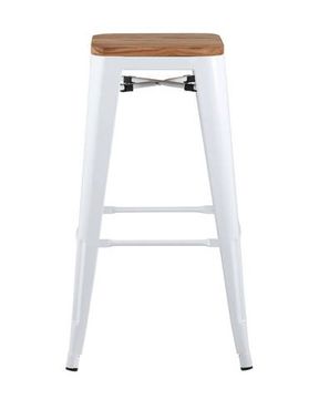 Стул барный TOLIX WOOD белый глянцевый