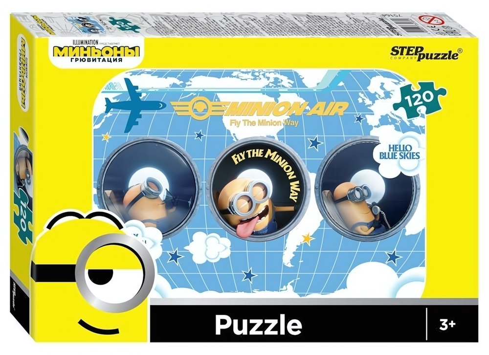 Пазл 120эл. "Миньоны. Грювитация" (Universal) (Степ пазл)