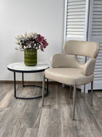 Стул М-City DISAUR Валтер (Valter) Hf017-02 Бежевый, Экокожа, Латте каркас