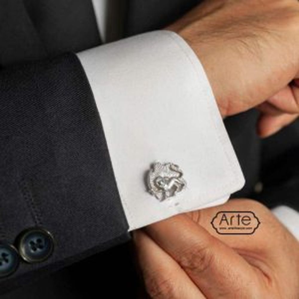 Серебрянные запонки Arte Doran Шир-о Хоршид 20220368 Иран