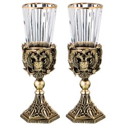 НАБОР ИЗ 2-Х ЛАФИТНИКОВ ДЛЯ ВОДКИ "ГЕРБОВЫЙ" 50 МЛ. (КОР=1НАБОР.)