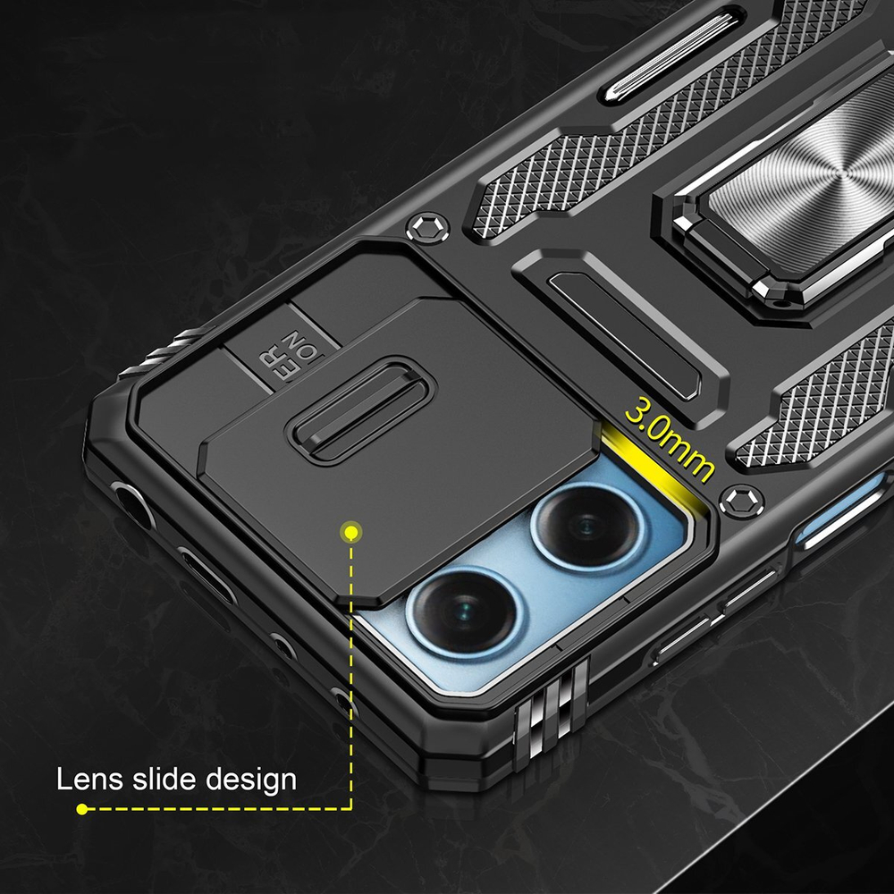 Чехол Safe Case с кольцом и защитой камеры для Xiaomi Poco X5 Pro 5G