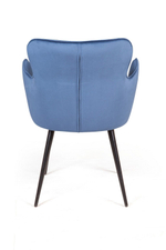 Стул с подлокотниками King, бархат синий 29