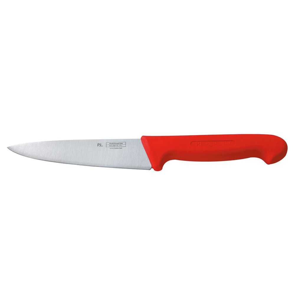Нож 16 см пластик. ручка красного цвета "Pro-Line" "P.L.-PROFF CUISINE"