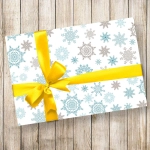 Бумага упаковочная 50х70 см «Снежный вальс» (1 лист)