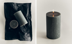 Декоративная свеча Zara Home, 7х7.3х7.3 см, бумага, 6339/065