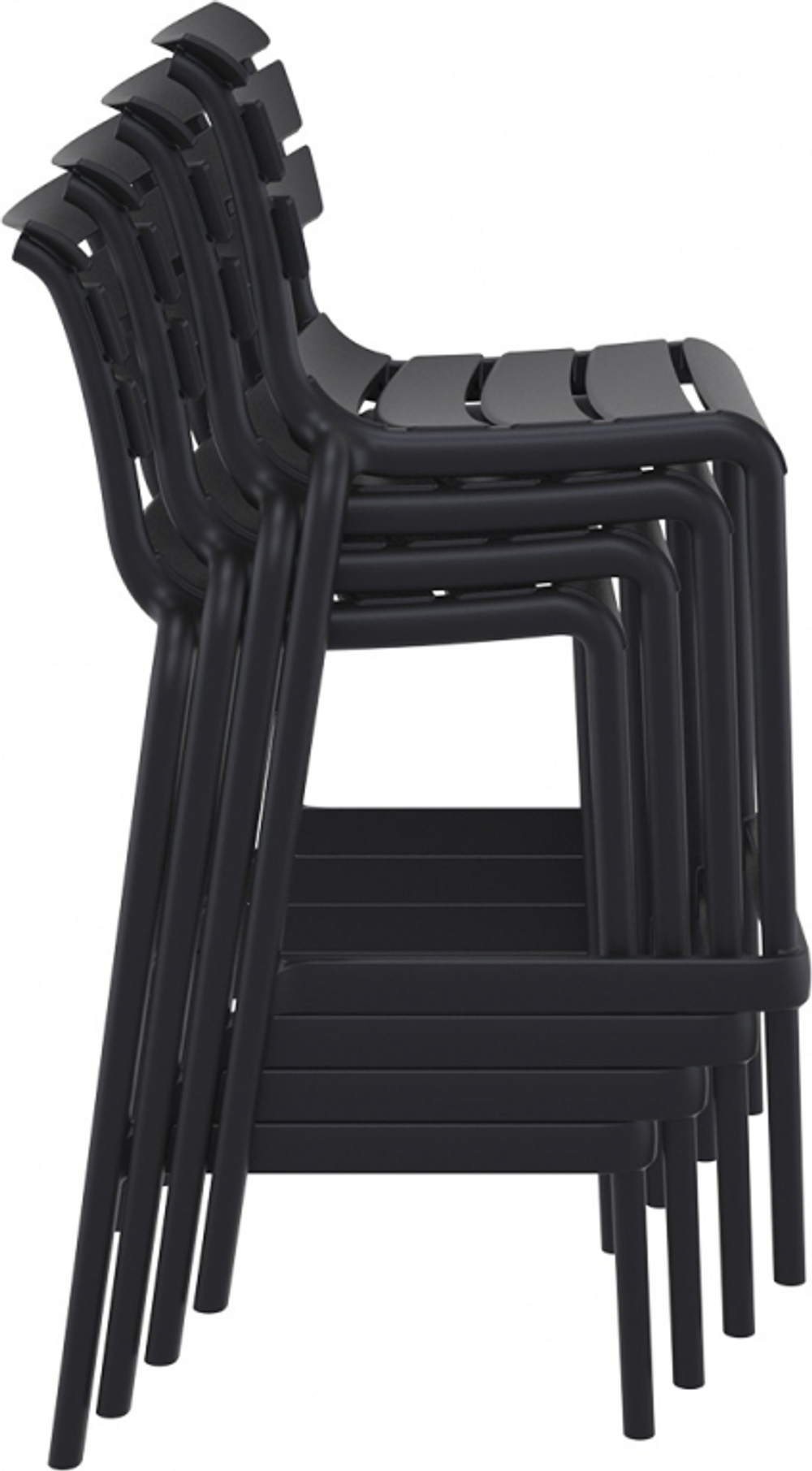 Стул пластиковый барный Siesta Contract Helen Bar 75, черный