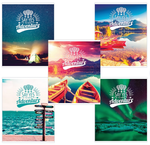 Тетрадь А5 96л. клетка "Приключения" скоба, обложка картон (BRAUBERG)