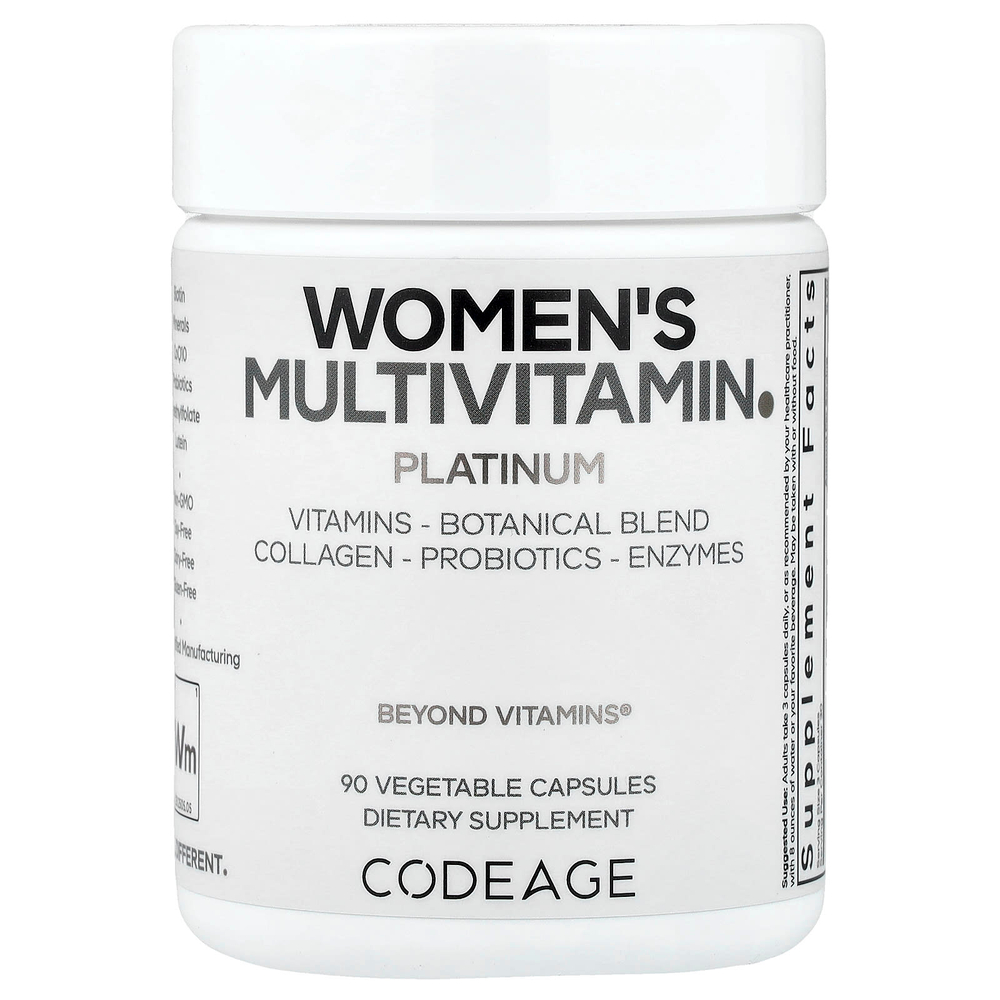 Codeage, мультивитамины для женщин, Platinum, 90 растительных капсул