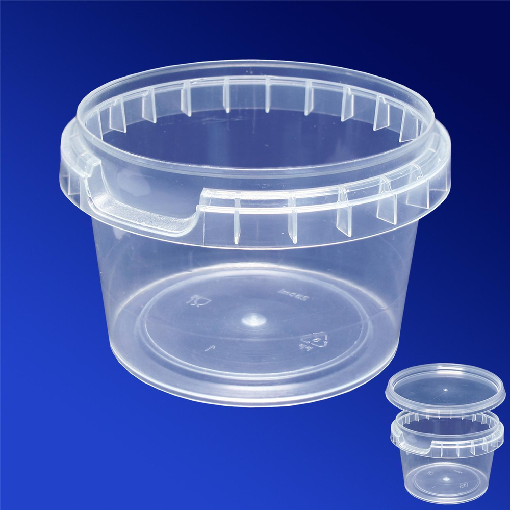 Ведро 550 мл с крышкой прозрачное