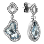 Серьги с Аквамарином и Бриллиантами, E0030-66/1
